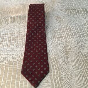 De Laurentis Silk 3D Pattern Men's‎ Red Necktie
